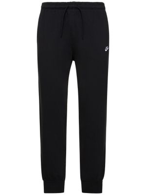 Βαμβακερό παντελόνι joggers Nike μαύρο