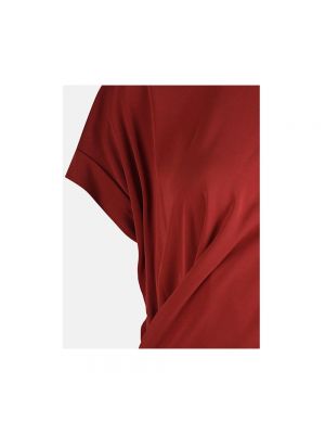 Sukienka midi z krótkim rękawem Dsquared2 czerwona