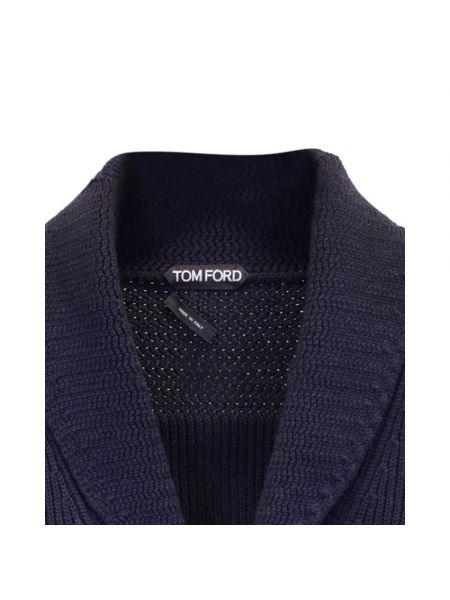 Bluza wełniana Tom Ford Pre-owned niebieska