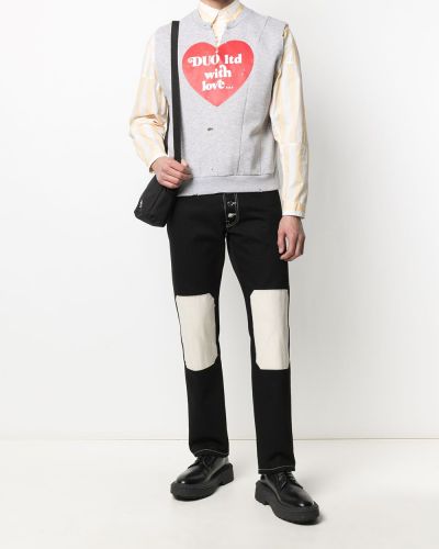 Camiseta sin mangas con corazón Duoltd gris