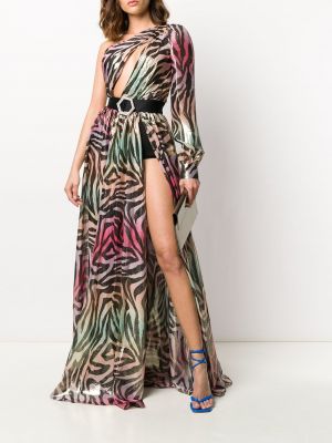 Sukienka długa Philipp Plein różowa
