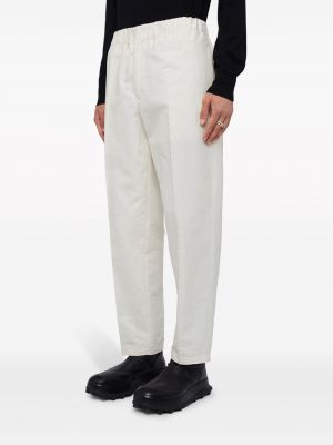Puuvillased püksid Jil Sander valge