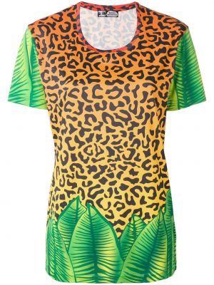 Raštuotas marškinėliai leopardinis Kansai Yamamoto Pre-owned oranžinė