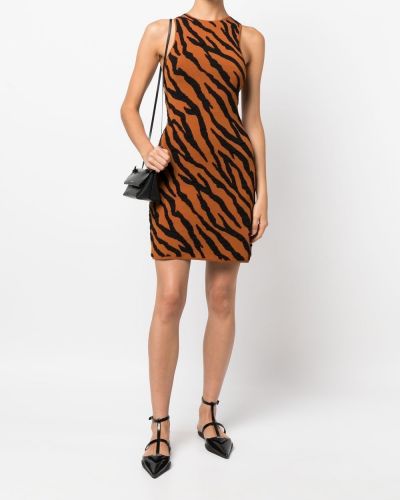 Raštuotas mini suknele su tigro raštu Proenza Schouler White Label