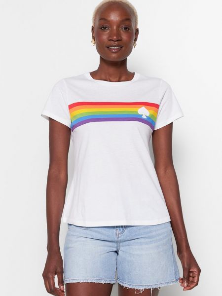 Koszulka z nadrukiem Kate Spade New York biała