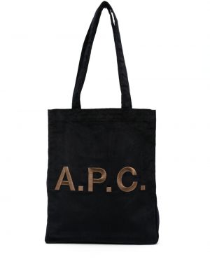 Τσάντα shopper με κέντημα κοτλέ A.p.c.