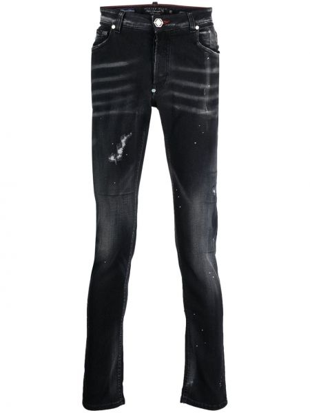 Skinny fit-jeans Philipp Plein svart