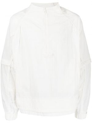 Риза с цип Songzio бяло