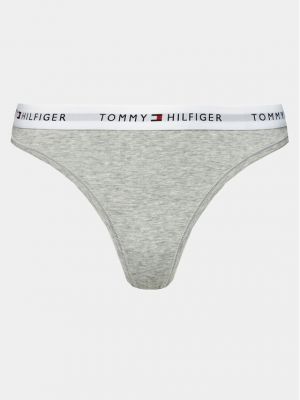 Kalhotky string Tommy Hilfiger šedé
