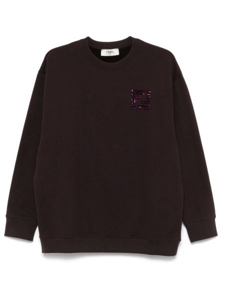 Sweatshirt med pailetter Fendi lilla