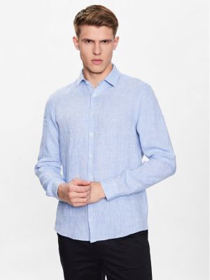 Риза slim Calvin Klein синьо