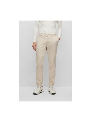 Pantalones chinos de algodón Hugo Boss beige