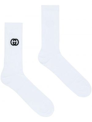 Памучни чорапи Gucci бяло