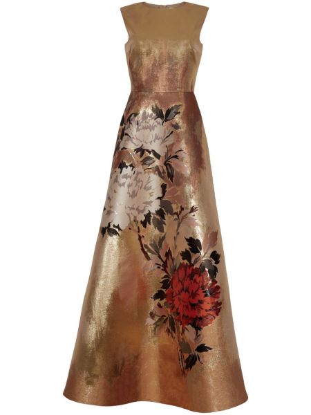 Dolga obleka s cvetličnim vzorcem iz žakarda Adam Lippes