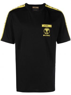 Памучна тениска с принт Moschino