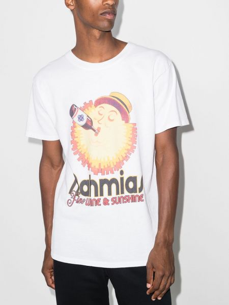 Camiseta con estampado Nahmias blanco
