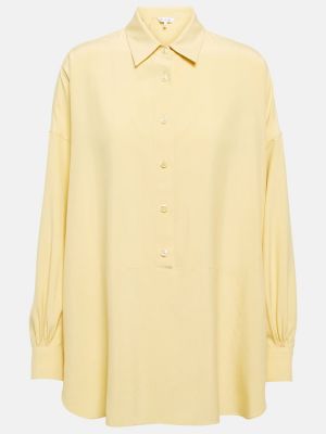 Hodvábna košeľa Loro Piana žltá