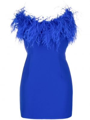 Sukienka koktajlowa w piórka New Arrivals niebieska