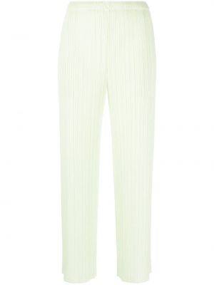 Pantaloni plisate Pleats Please Issey Miyake verde