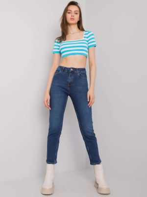 Skinny fit džínsy Fashionhunters modrá