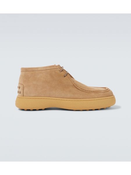 Blonder ruskind snørebånd støvletter Tod's beige