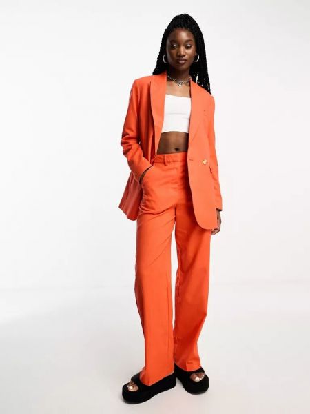 Однотонный льняной пиджак Jjxx оранжевый