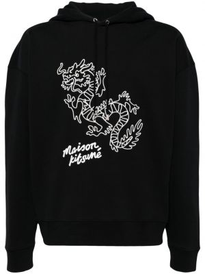 Pamučna hoodie s kapuljačom s printom Maison Kitsuné