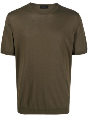 T-krekls ar apaļu kakla izgriezumu Roberto Collina zaļš