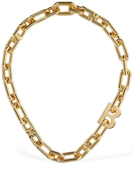 Ogrlica Balenciaga zlatna