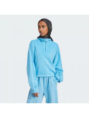 Pamut melegítő felső Adidas Originals kék