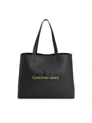 Shopper rankinė slim fit Calvin Klein Jeans juoda