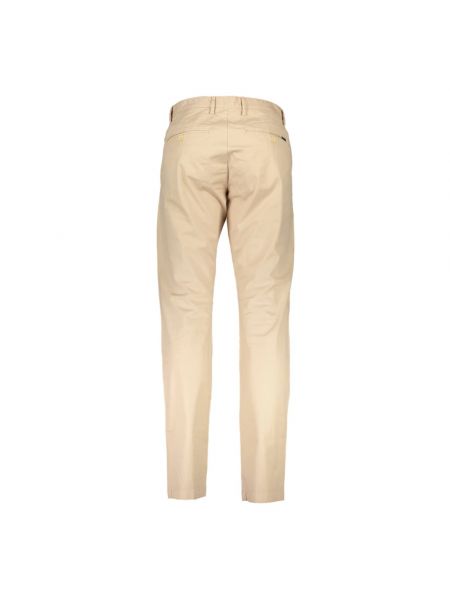 Pantalones chinos de algodón Gant beige