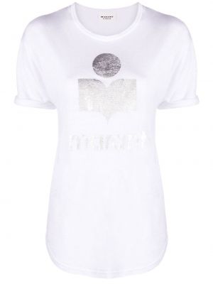 T-shirt con stampa Isabel Marant bianco