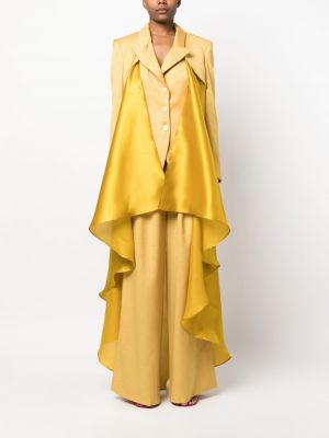 Drapovaný oblek Gaby Charbachy žlutý