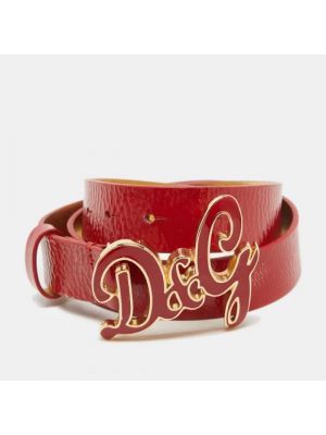 Cinturón de cuero Dolce & Gabbana Pre-owned rojo