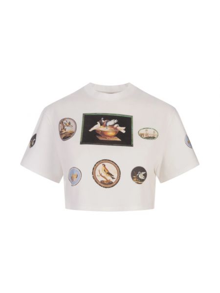 Koszulka z nadrukiem Giambattista Valli biała