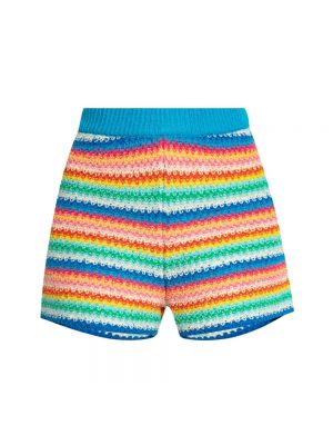 Shorts à rayures en tricot Alanui bleu