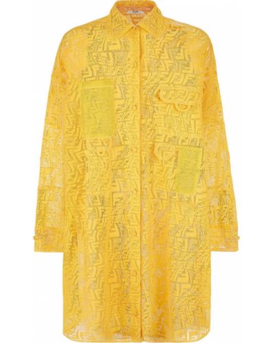 Vestido camisero Fendi amarillo