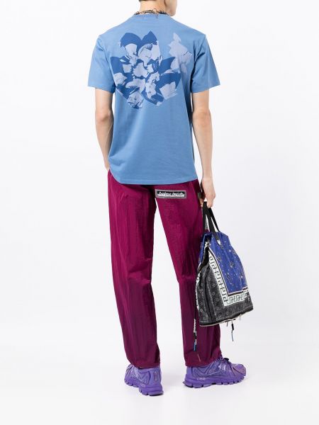 Camiseta de flores con estampado con estampado abstracto Kenzo azul