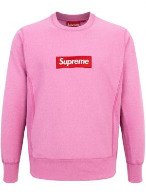 Džemperis bez kapuces Supreme rozā