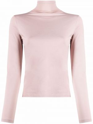 Camiseta de cuello vuelto Lemaire rosa