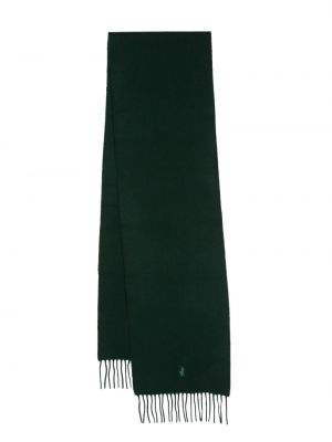 Кашмирен шал бродиран Polo Ralph Lauren зелено
