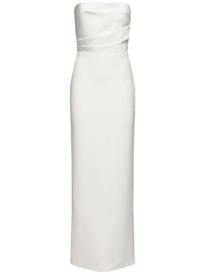 Sukienka długa z krepy Solace London biała
