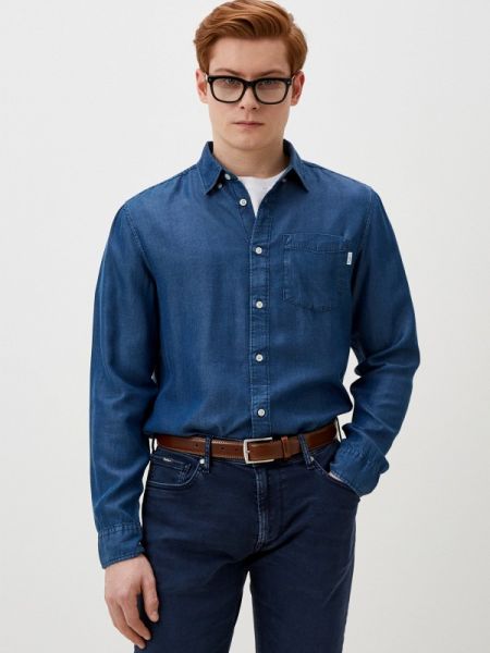 Джинсовая рубашка Pepe Jeans синяя
