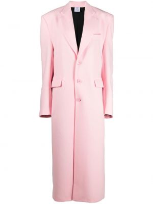 Oversized παλτό Vetements ροζ