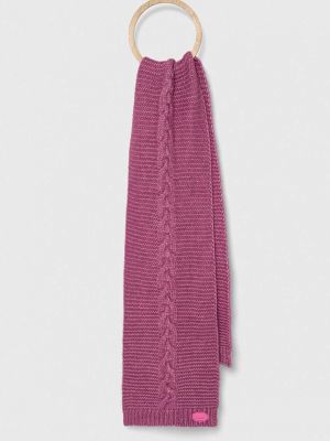 Однотонный шерстяной шарф Guess фиолетовый