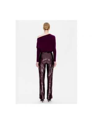 Pantalones rectos con lentejuelas Simkhai violeta