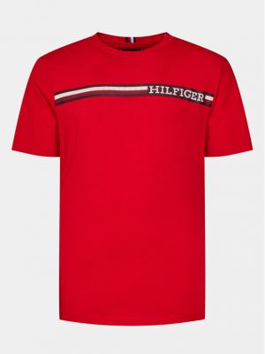 Priliehavé tričko Tommy Hilfiger červená