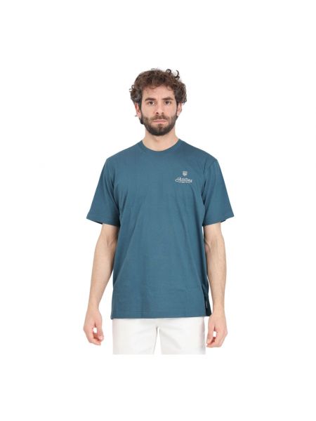 Koszulka z nadrukiem bawełniana Adidas Originals niebieska