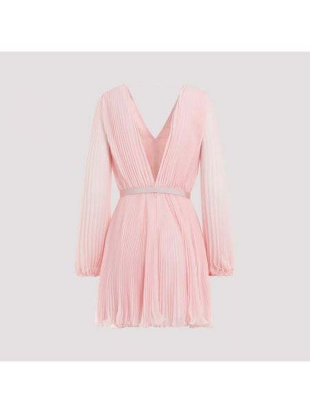 Sukienka mini szyfonowa Max Mara różowa